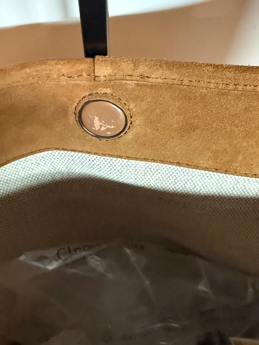 Suede Shoulder Bag in Brown - Picture 4 of 10
